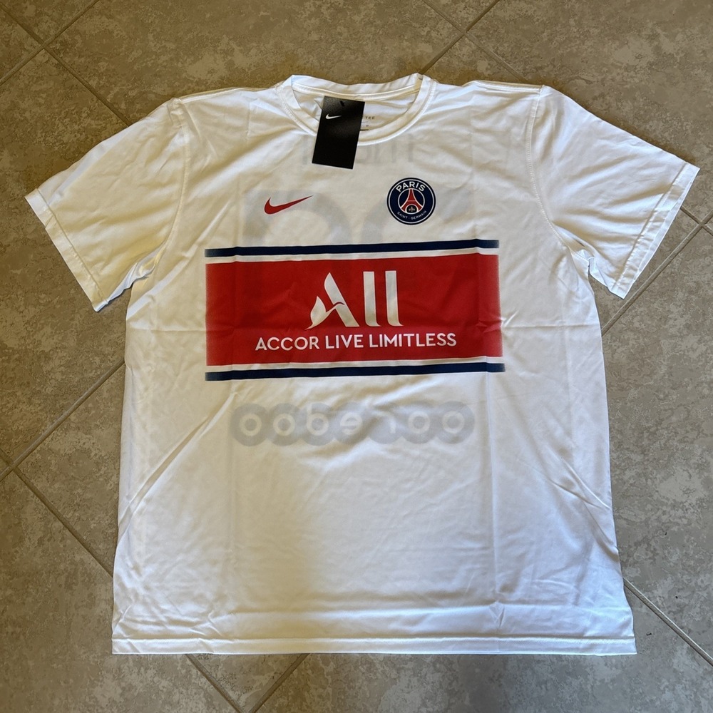 Nike Lionel Messi Paris Saint-Germain PSG The Nike Tee White NWT World Cup XL